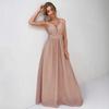 Foreign Trade Long Dress with Straps, New Sexy Evening Dress for Birthday Parties, Slim-Fit Party Dress