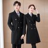 Unisex Professional Mid-Length Wool Blend Work Coat