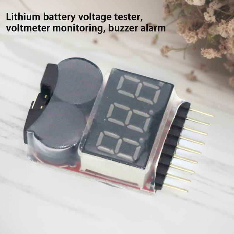 For 1S/2s/3s/4s/5s/6s/7s/8s Low Voltage Buzzer Alarm Lipo Battery Voltage Indicator Tester Wholesale Price for 3.7v 7.4v 11.1v