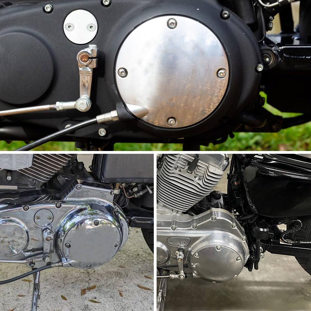 GZYF 4 Holes Timing Points Cover, Motorcycle Domed Ignition Engine Cover for Harley Davidson for Sportster XL1200 883 1994-2003