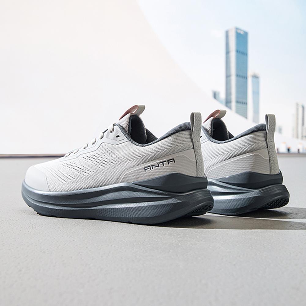 Anta Shunxing Lite Simple Versatile Shock Absorbing Breathable Lightweight Low Top Training Shoes Men Training Shoes Gray 112537713-2