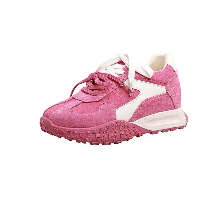 

Малиново-розовые туфли Forrest Gump с увеличением внутренней высоты, женские, 2025, новые, на небольшой платформе, немецкие тренировочные туфли, модная повседневная обувь на весну и осень 40