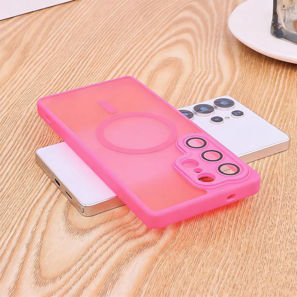 

Armor Translucent Matte For Magsafe Charging Case for Samsung S26 S25 S24 S23 Ultra Plus FE A56 A36 A26 A17 A16 Skin Feel Cover Galaxy S26