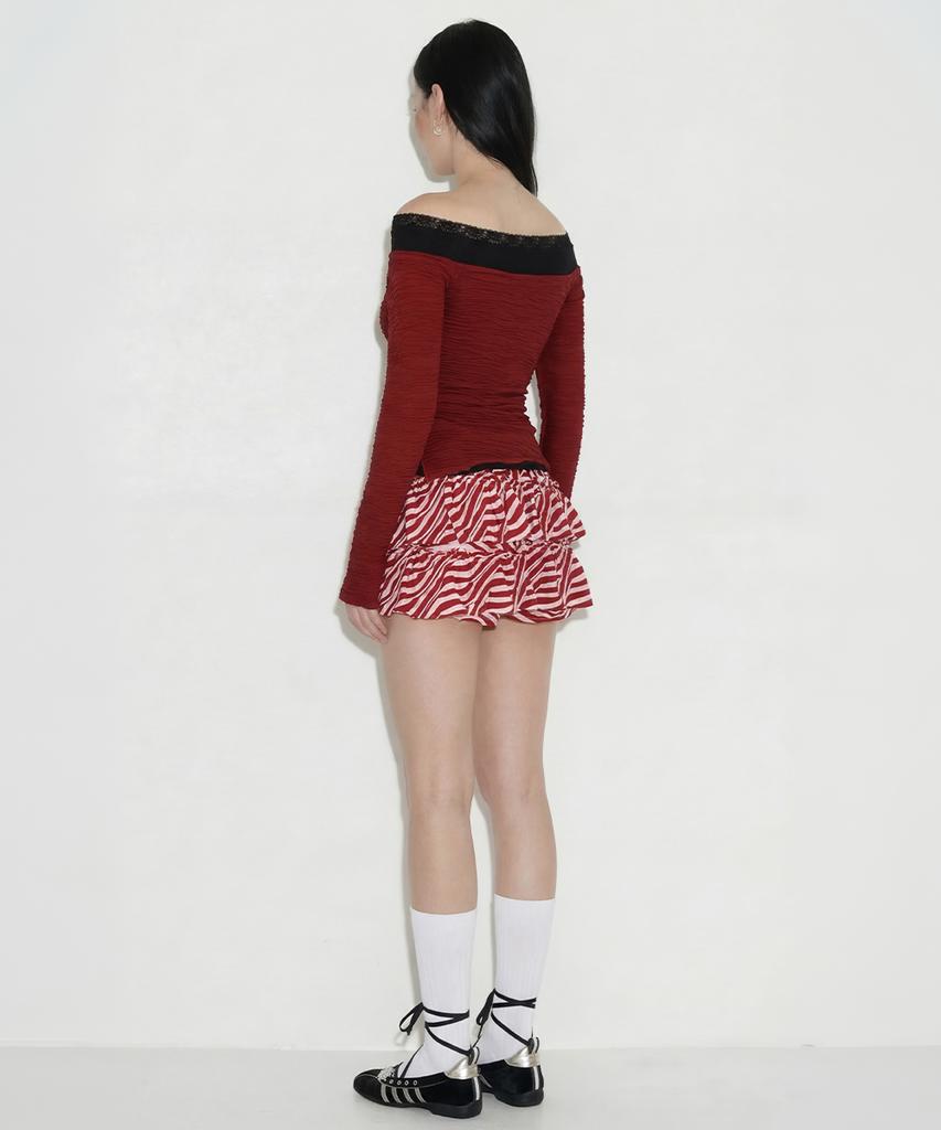 SETSETSET Cascade Ruffle Tiered Shorts