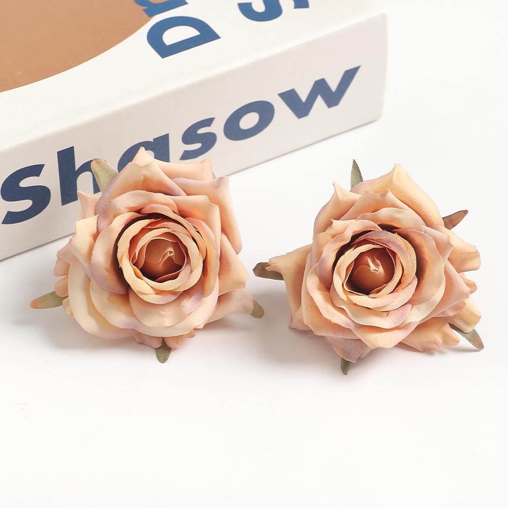 10/20Pcs Artificial Rose Flowers 6.5CM Silk Fake Flowers for Home Room Decor Party Garden Wedding Decoration DIY Gifts Accessory