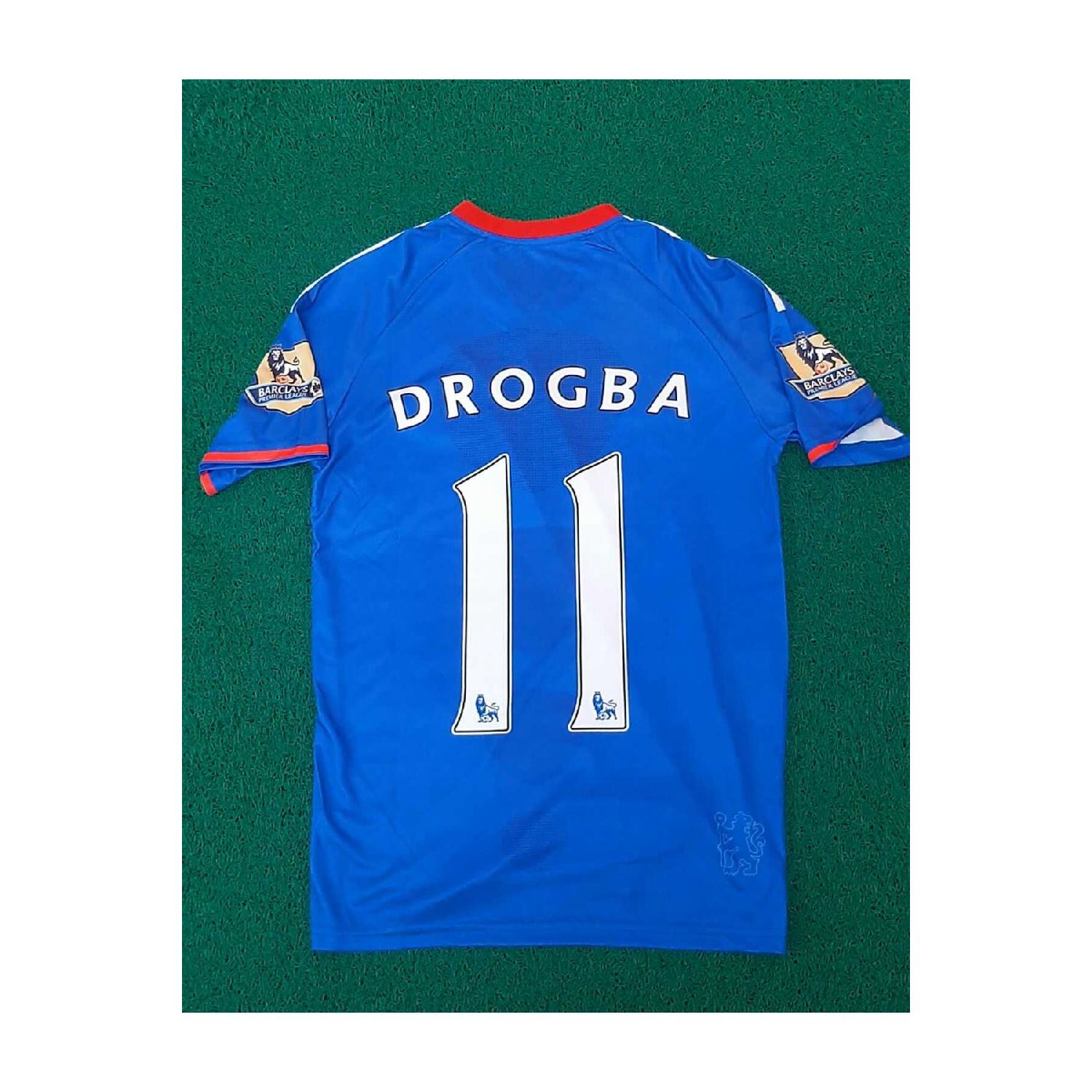 

Chelsea 2010/2011 Season Drogba Jersey With Retro Logo And Crest.