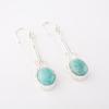 Amazonite Gemstone 925 Sterling Silver Jewelry Handmade Earrings 1.76" For Women EE-171-30