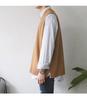 Korean Style V-Neck Sleeveless Cardigan - Men's Knitted Sweater Vest for Spring & Autumn In Solid Colors