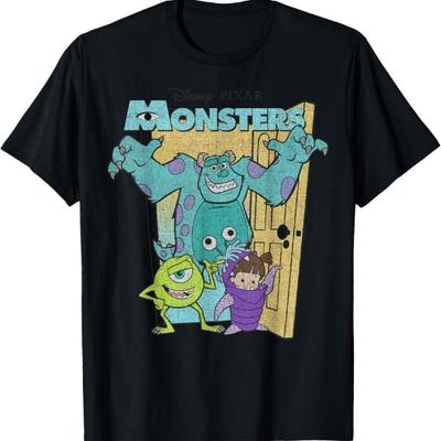 Disney Pixar Die Monster AG. Mike Sully Boo Gruppe Poster T-Shirt
