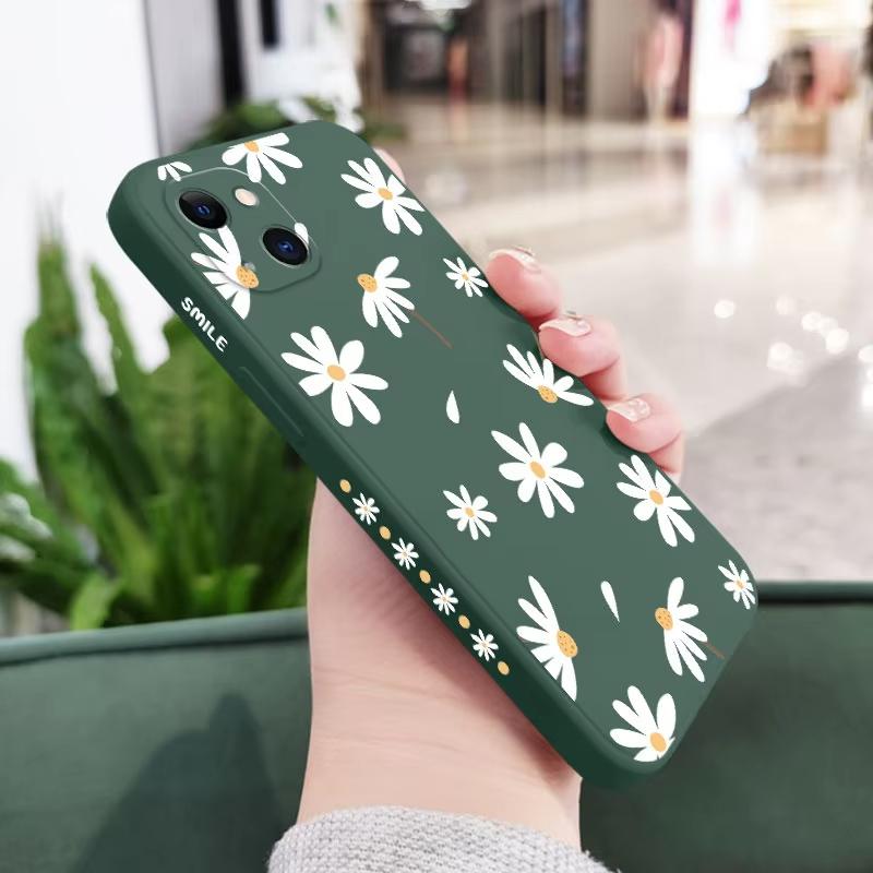 Plain Daisies Phone Case For iPhone 17 Air 16e 15 14 13 12 11 Pro Max Plus Mini Shockproof Cover