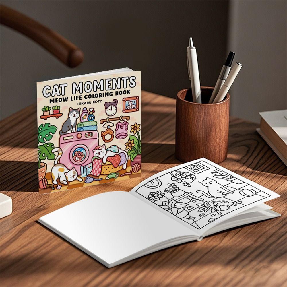 Stress Relief Graffiti Painting Book Cartoon Paperback Montessori Drawing Toy  for Adults And Teens