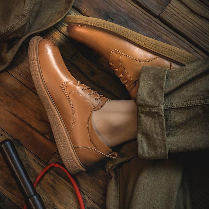 Neue Britische Vintage Herren Oxford Freizeitschuhe Hohe Qualität Plateau Slipper Herren Designer Lederschuhe Mode Sneakers