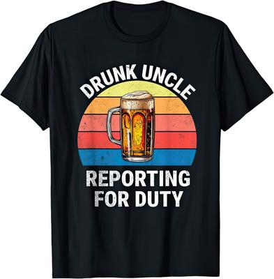 Betrunkener Onkel meldet sich zum Dienst Geschenk Onkel Geburtstag T-Shirt