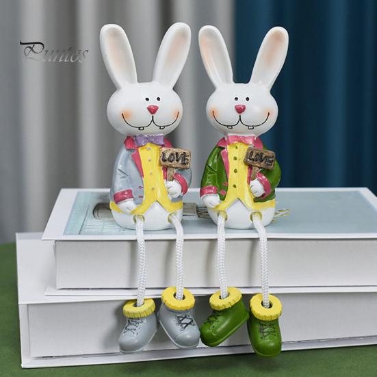 1 par Resin Djurfigurer Bordsdekor Djurstatyer med långa ben Tecknad Avokado Djurprydnader för balkong Vardagsrum Kontor