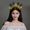 2026 Glitters New Year Headband With Star Tinsel Decors Headwear For Women Men Kids Holiday Party Celebration Accessory