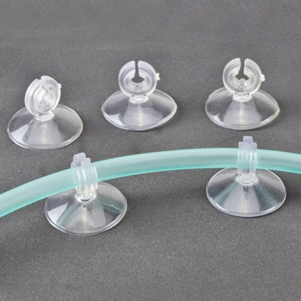 10pcs PVC Aquarium Sucker Clear with Hook Fish Tank Suction Cup Multi-specification Strong Adsorption Air Hose Clamp Wire