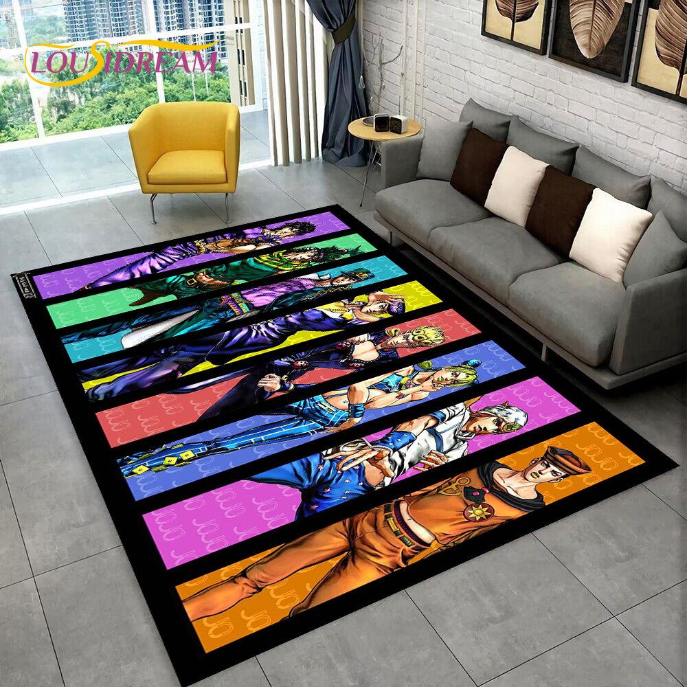 Anime Jojo's Bizarre Adventure  Area Rug,Carpet Rug for Living Room Bedroom Sofa Doormat Decoration, Kid Play Non-slip Floor Mat