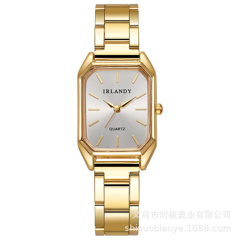 

Модний жіночий кварцовий годинник Простий прямокутний наручний годинник для дівчат Оригінальні елегантні жіночі годинники Найкращі подарунки Годинник білий/золотистий
