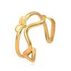 Heart-Shaped Stainless Steel Adjustable Ring for Women - Fresh Forest and Sweet Academy Style