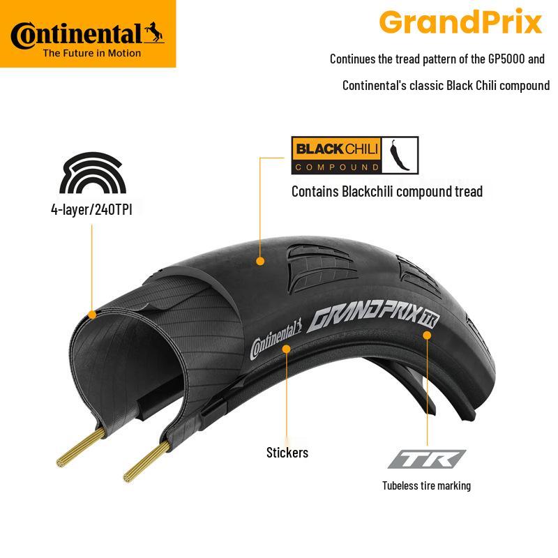 Anvelopă pliabilă tubeless Continental GP5000 TR pentru bicicletă de șosea 700x28/30