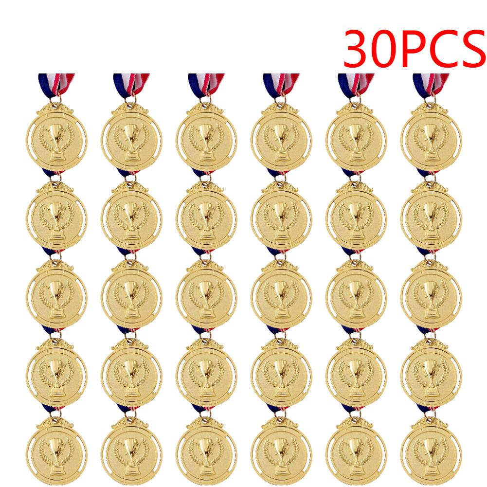 1-30 Winner Reward Gold Silver Bronze Award Medal with Neck Ribbon 1st 2nd 3rd Prize Medal for Sport Competition Prize for Kids