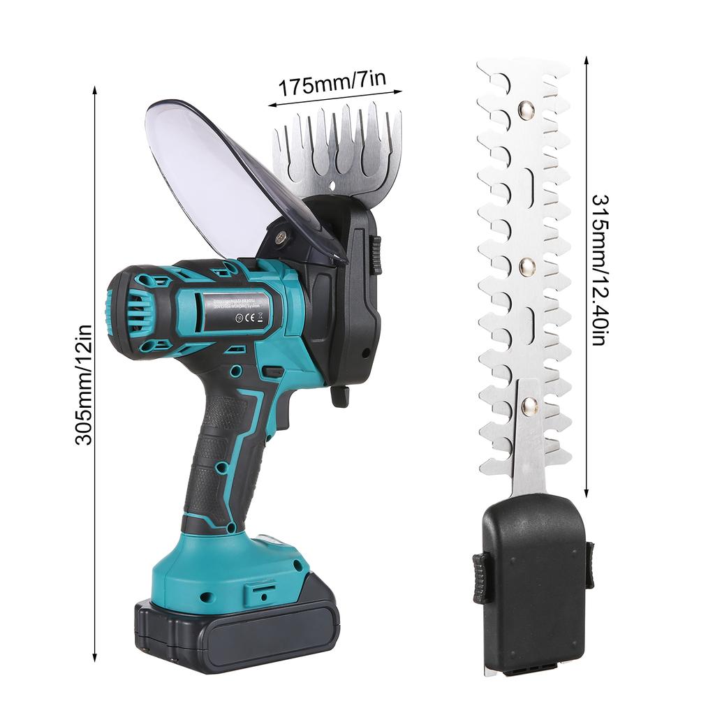 20V Cordless Grass Shears Handheld Grass Trimmer 2 In 1 Electric Grass Clippers & Power Hedge Trimmers Cordless for Gardening