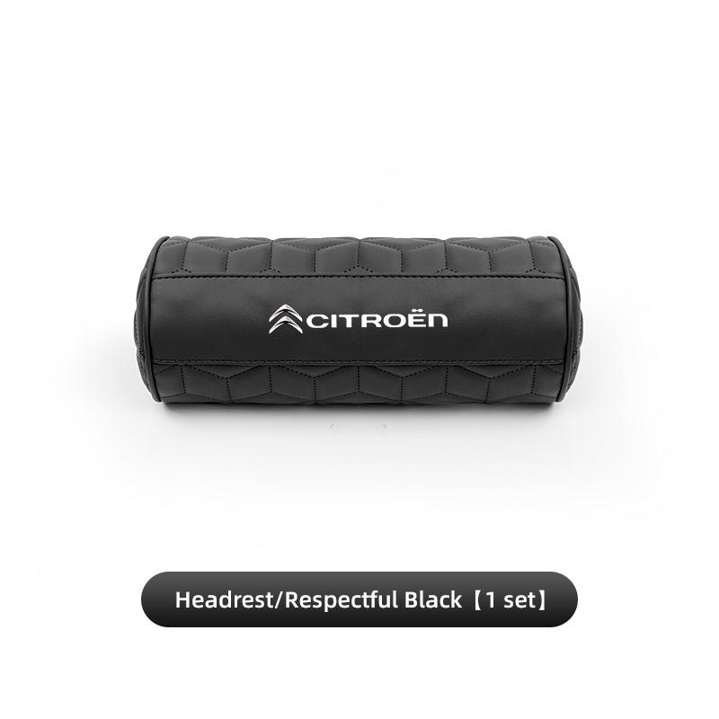 Car Headrest Pillow Leather & Memory Foam Neck Support For Citroen C4 C3 C5 C5X e-C4 X e-C3 C-Elysee Berlingo C1 C6 C2 Keychain