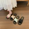 One-word Slippers for Women's New Summer Large-size Cross-strapped Breathable, Light and Cool Slippers