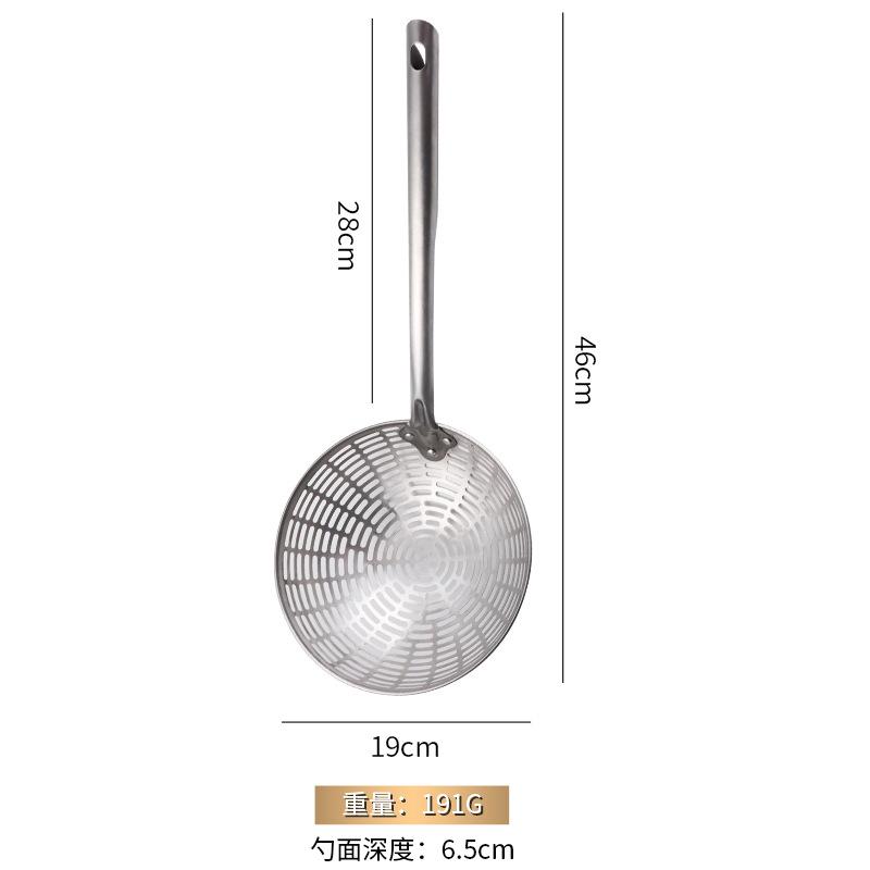 New Stainless Steel Colander Long Handle Oil Frying Kitchen Fried Food Net Sieve Tool Spoon Leaky Spoon Household Cooking Tools