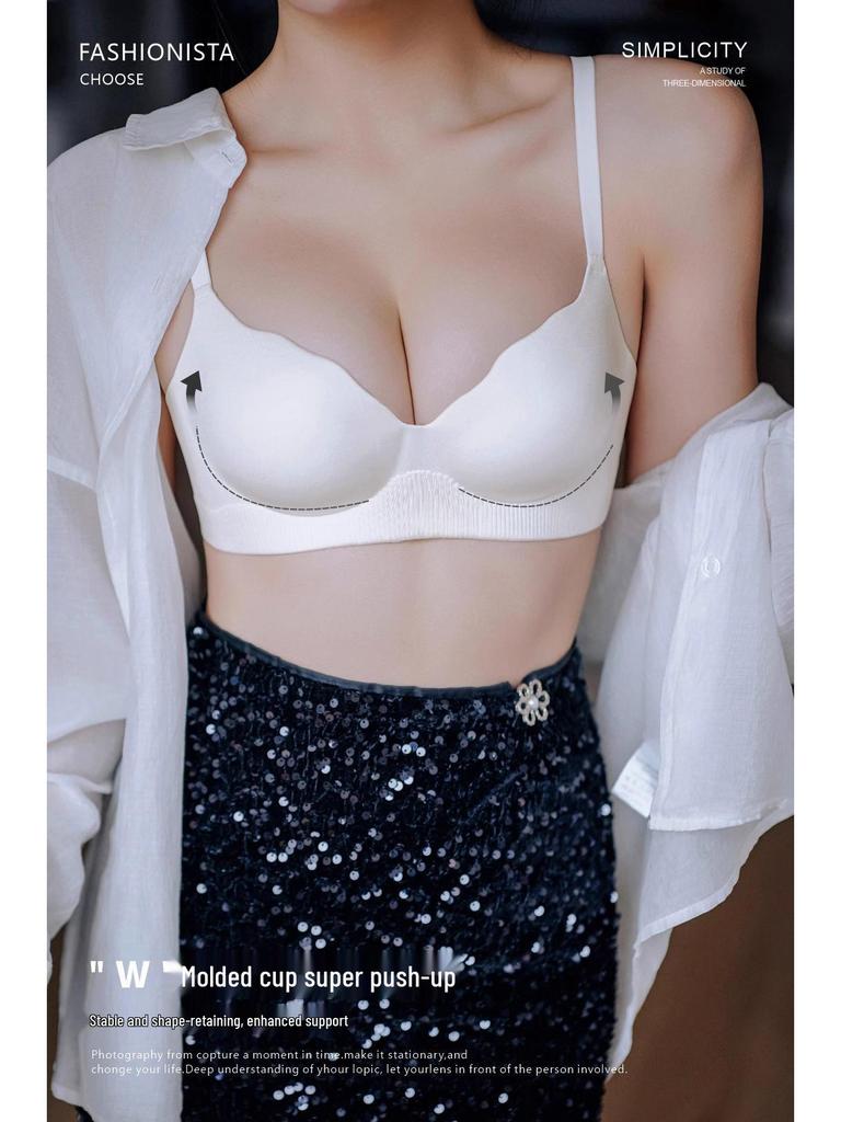Original Seamless Gathered Thick-Cup Bra for Women