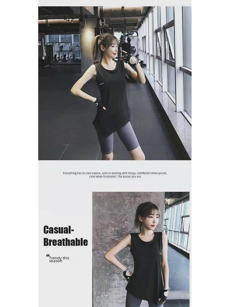 Women's Quick-Dry Yoga Vest: Breathable, Loose-Fit Summer Blouse for Training & Fitness