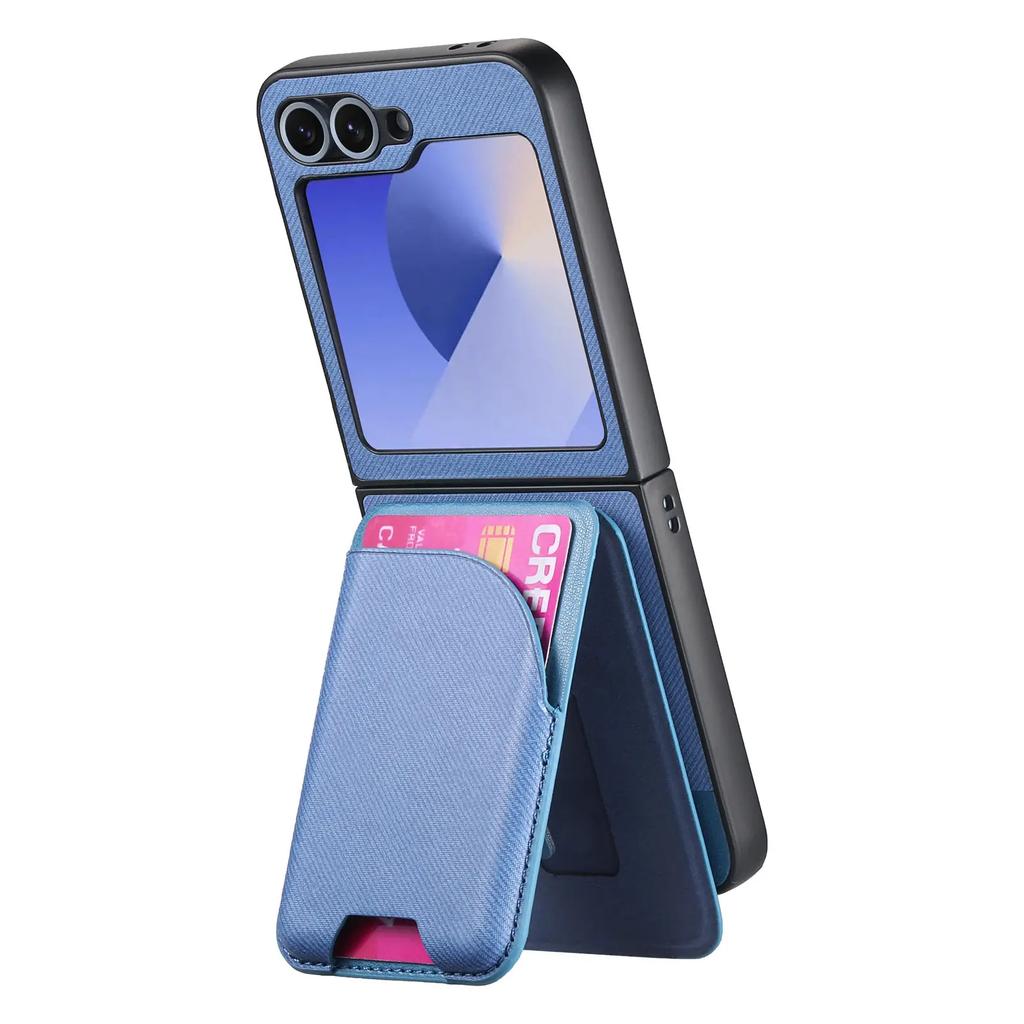 2 in 1 Detachable Vertical Cards Solt Cowboy Pattern Wallet Case For Samsung Galaxy Z Flip 7 FE 6 5 5G Flip6 Stand Pocket Cover