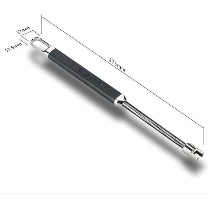 FACAI Allume-Bougie Longue Portée, Allume-feu électrique avec Interrupteur De Sécurité D'affichage De Batterie à LED, Briquet [142]