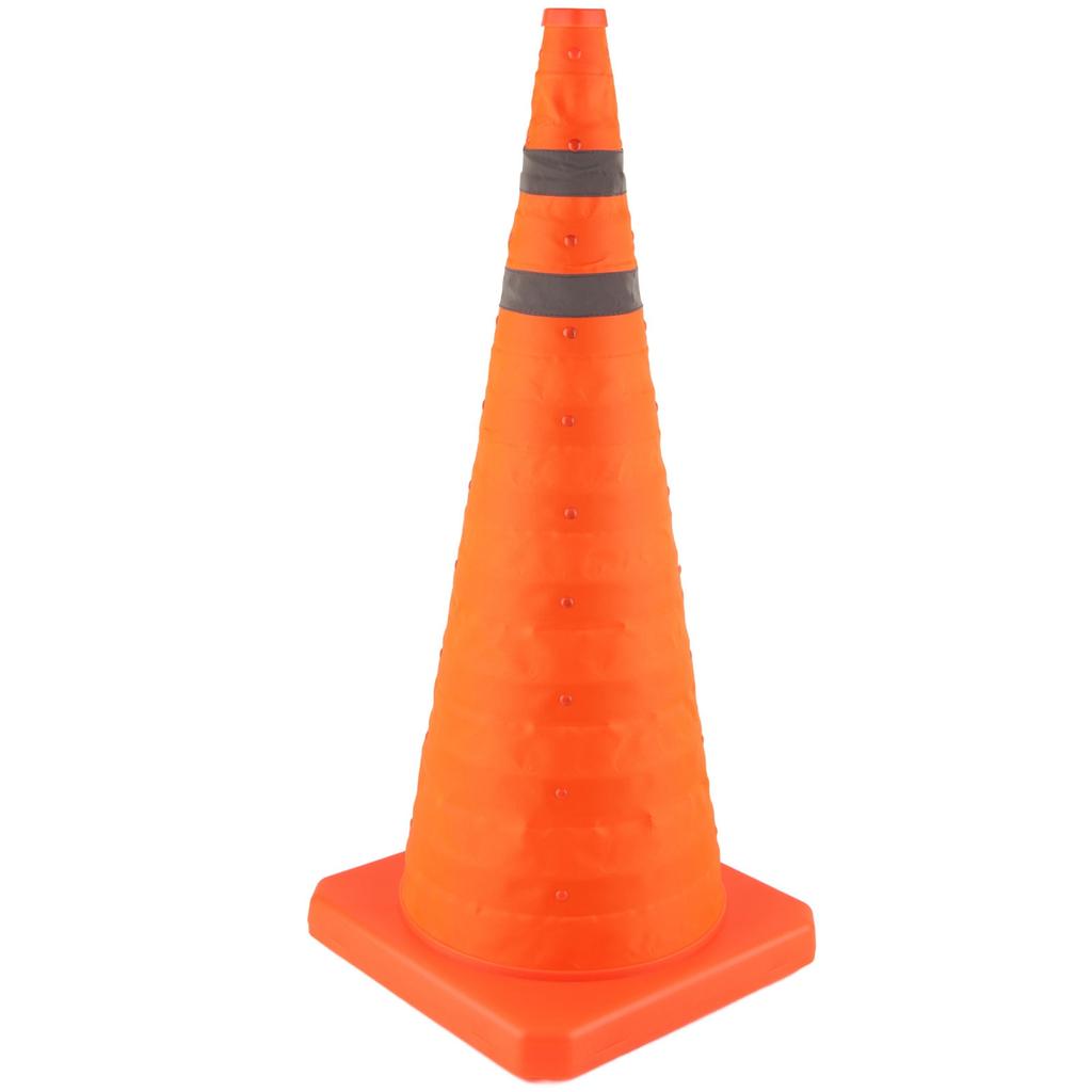 Collapsible Traffic Safety Cone 70x29x29cm Foldable Reflective Safety Road Parking Cone