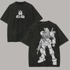 Gundam Anime Liebhaber Gewaschenes T-Shirt Ganzjahreskleidung Hohe Qualität Persönlichkeit Kleidung Große Größen Unisex Neues Modell Paare T-Shirt
