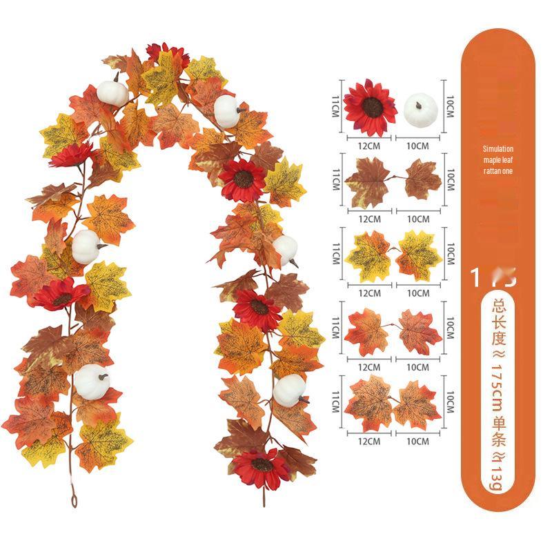 Skladem Podzimní a Halloweenská dekorace z javorových listů pro Vánoce a Den díkůvzdání