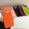 Bright Candy Colors Leather Case For iPhone 17 16 15 14 13 Pro Max Business Large Window Glass Shockproof Armor Cover