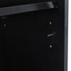 Glass Display Cabinet with App LED Lighting, Double-Door with Movable Shelves, 80*40*160cm, Tall Cabinet for Living Room, Bathroom Cabinet