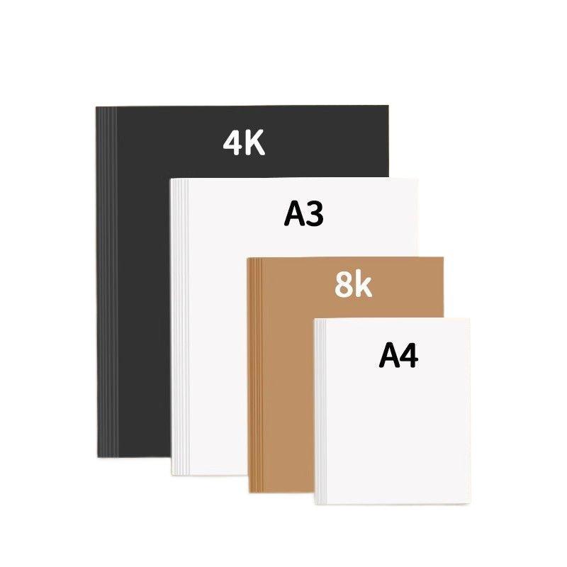 Carton A4 Alb Olandez Îngroșat, Carton Kraft Negru Handmade, Carton Colorat pentru Copii, Stil Ziar.