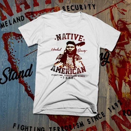 Футболка коренного американца Индейский воин Головной убор Племенная Родина футболка S
