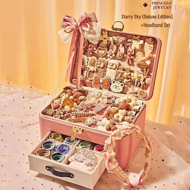 Deluxe Princess Hair Accessories & Jewelry Gift Set for Girls - Perfect for Birthdays and Children's Day