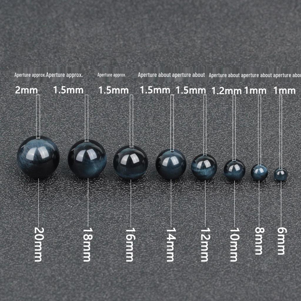 Gold, Red, Blue, and Yellow Tiger Eye Cat's Eye Round Beads for DIY Jewelry Making