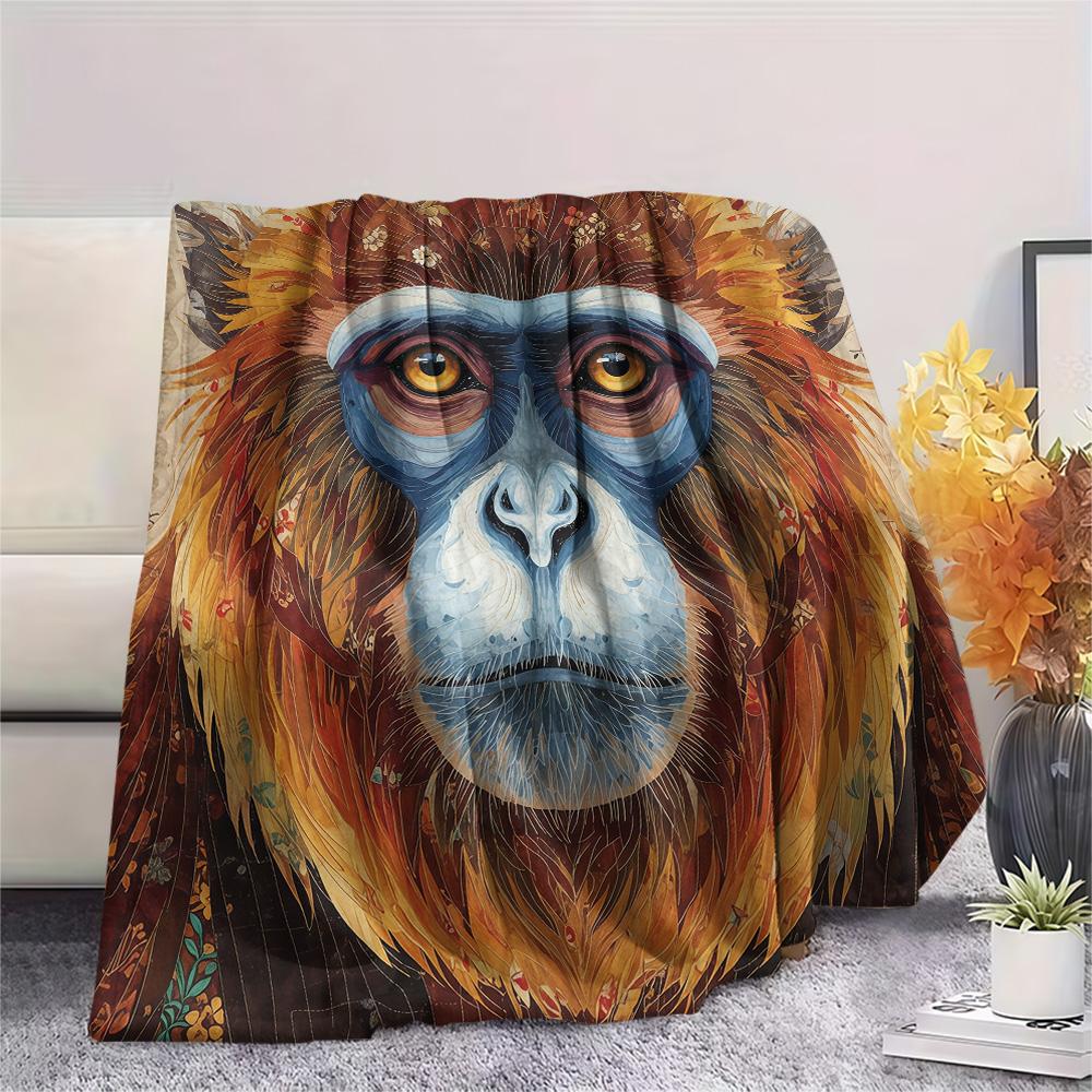 1PC Quilt Art Print Flannel Blanket, High quality Comfortable for All Seasons, Home Decor, Warmth and Comfort, Perfect for Christmas Gifts