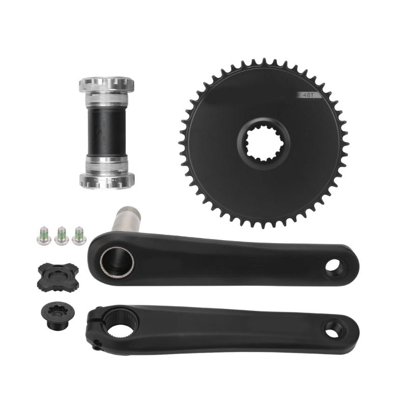 Durability Aluminum Alloys Crankset Chainring Square Hole Ergonomic Cranksets Bike Part Biking Accessories