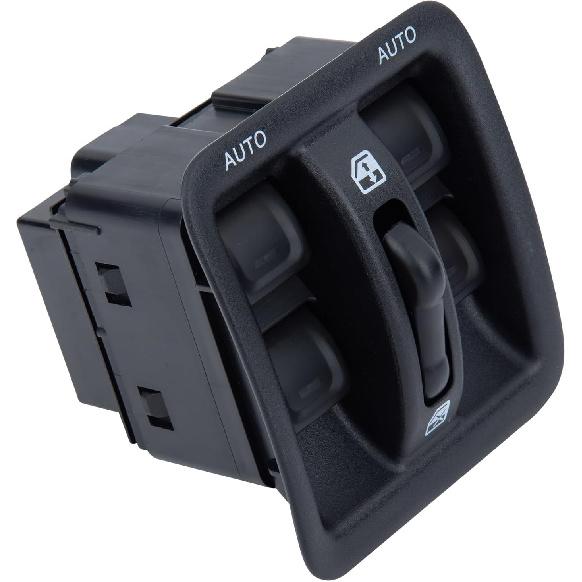 Power Window Master Switch and Bezel. Replaces Part 68057595AC, 68156217AA, 68156217AB, 68156217AC. Compatible with 2011-2017 Jeep Wrangler.