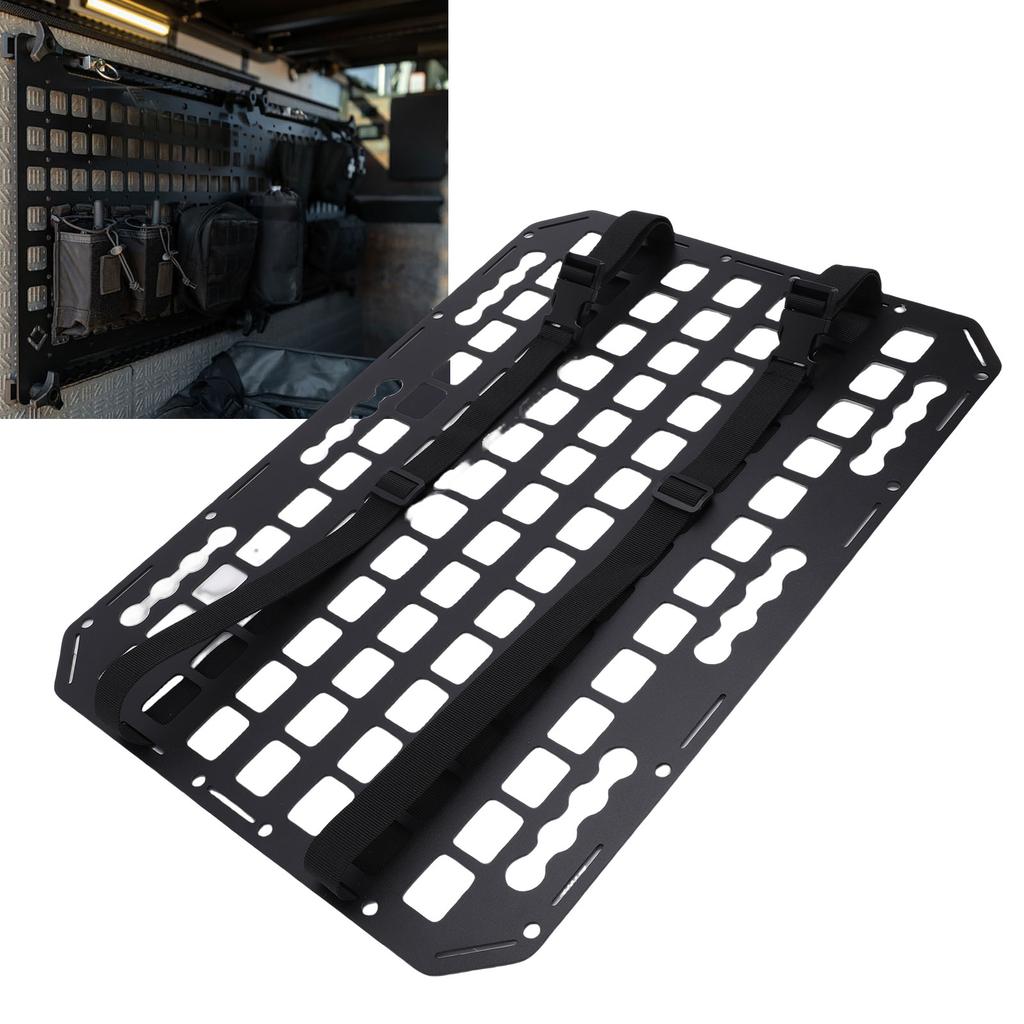Hliníkový tečkovaný panel pro korbu nákladního vozidla, odolný, lehký, modulární úložný nosič pro sedany, SUV, pick-upy, nákladní vozidla, obytné vozy 21,26 x 15 x 0,08 palce