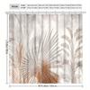 Palm Leaf Art Shower Curtain – Elegant Botanical Design, Durable Polyester with Hooks, Machine Washable Bath Decor