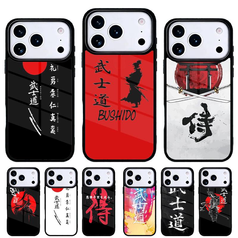 Bushido and Japanese Sun Phone Case for iPhone 17 16 15 14 13 Pro Max Back Cover for 12 11 Pro Coque