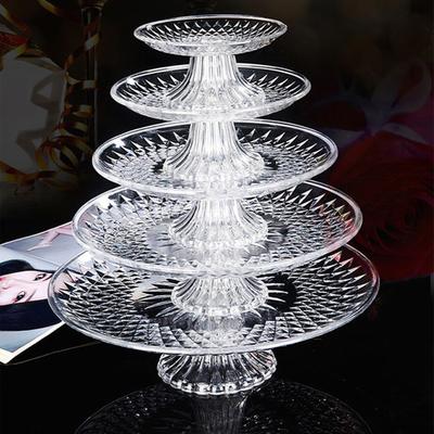 Acrylic Fruit Plate Snack Candy Desktop Decorative Plate Dance Party Wedding Tableware Bread Plate Food Container Snack Tray