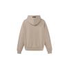 Fear of God Essentials Fleece Pullover Hoodie With Solid Color Logo Unisex Hoodie Beige Linen FOG-FW21-106